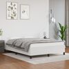 vidaXL Estructura de cama sin colchón cuero sintético blanco 140x200cm