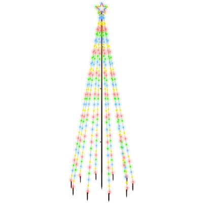 vidaXL Árbol de Navidad con pincho 310 LED de colores 300 cm