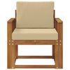 vidaXL Sof&aacute; de exterior Madera de Acacia S&oacute;lida y Poli&eacute;ster Natural