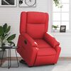 vidaXL Sill&oacute;n reclinable elevable cuero artificial rojo