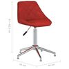 vidaXL Silla de comedor giratoria de cuero sint&eacute;tico rojo vino tinto