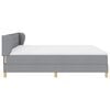 vidaXL Cama tipo Box Spring con colch&oacute;n Gris claro 200 x 200 cm tela