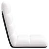 vidaXL Silla de suelo plegable de tela blanca 71x51x62 cm