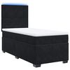 vidaXL Cama box spring con colch&oacute;n terciopelo negro 80x200 cm