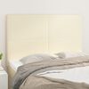 vidaXL Cabecero de cama color crema 144x5x118/128 cm Piel sint&eacute;tica