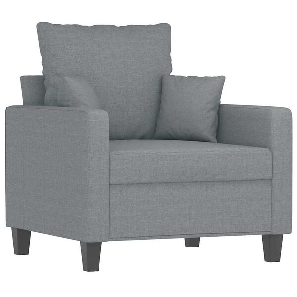 vidaXL Sill&oacute;n de tela gris claro 60 cm