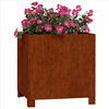 vidaXL Jardineras con patas 2 uds acero corten oxidado 40x40x40 cm