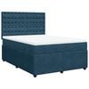 vidaXL Cama box spring con colch&oacute;n terciopelo azul oscuro 140x200 cm