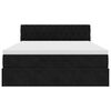 vidaXL Estructura de cama otomana con colch&oacute;n terciopelo negro