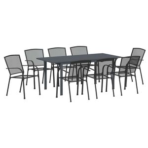 vidaXL Conjunto de Comedor de Jard&iacute;n 9 uds. Antracita