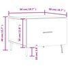 vidaXL Mesa de centro madera contrachapada roble Sonoma 50x50x40 cm