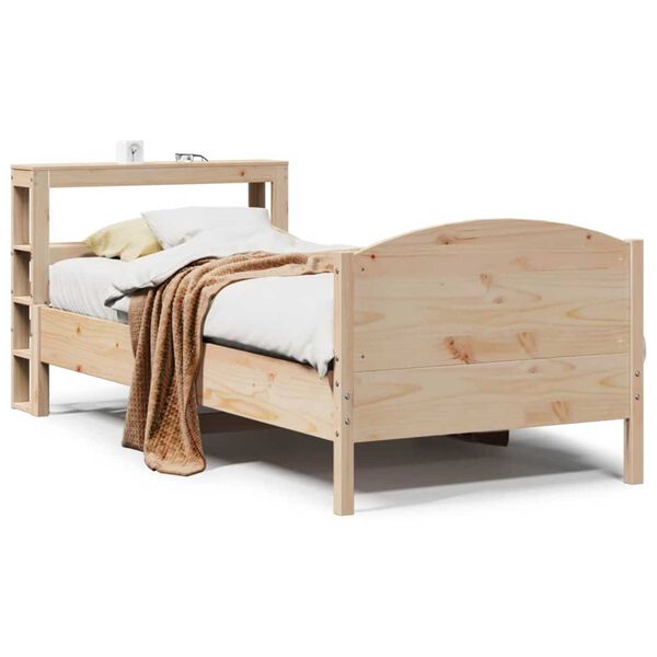 vidaXL Estructura de cama sin colch&oacute;n madera maciza de pino 90x200 cm