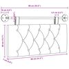 vidaXL Cabecera Colgante Crema 90 x 55 x 7 cm Terciopelo
