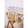 CHILDHOME Cuna mois&eacute;s con colch&oacute;n y funda rafia leopardo