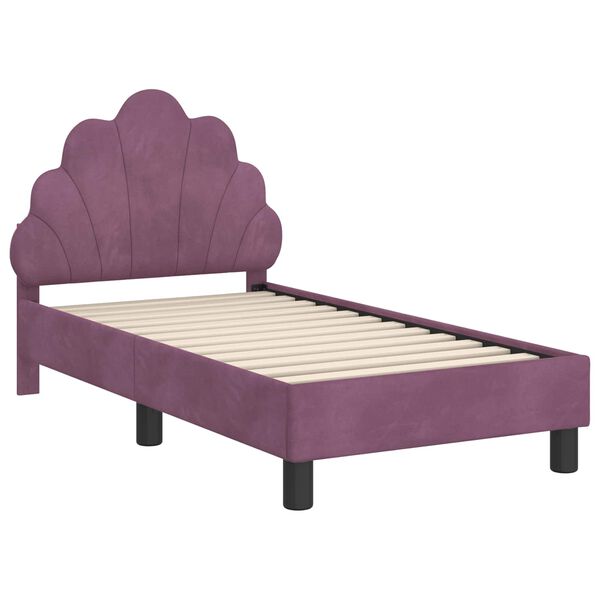 vidaXL Estructura de cama para ni&ntilde;os peque&ntilde;os con cabecera Morado
