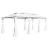 vidaXL Cenador con cortinas 600x298x270 cm blanco 180g/m&sup2;