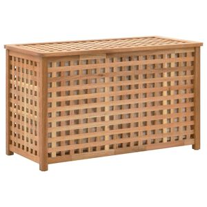vidaXL Ba&uacute;l para la ropa sucia madera maciza nogal 77,5x37,5x46,5 cm