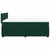 vidaXL Cama box spring con colch&oacute;n terciopelo verde oscuro 140x200 cm