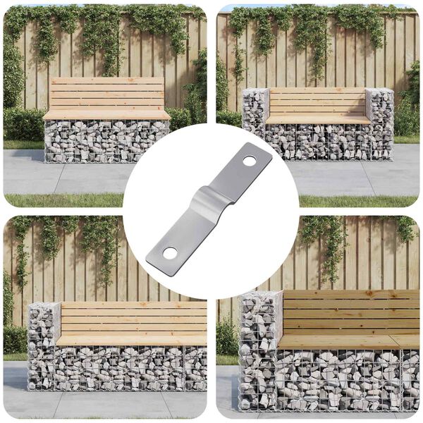 vidaXL Placa de Impacto 12 pcs Plateado 50 x 10 x 1,2 mm Hierro