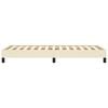 vidaXL Estructura de cama sin colch&oacute;n cuero sint&eacute;tico crema 90x200 cm