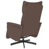 vidaXL Sillón reclinable con reposapiés cuero sintético marrón