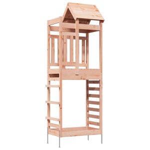 vidaXL Torre de Juego Marr&oacute;n Madera S&oacute;lida de Douglas