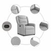 vidaXL Sill&oacute;n reclinable de tela gris nube