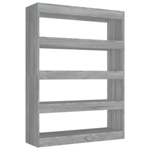 vidaXL Estanter&iacute;a/divisor de espacios gris Sonoma 100x30x135 cm