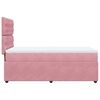 vidaXL Cama box spring con colch&oacute;n terciopelo rosa 100x200 cm