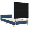 vidaXL Estructura de cama con cabecera Azul 90 x 190 cm tela