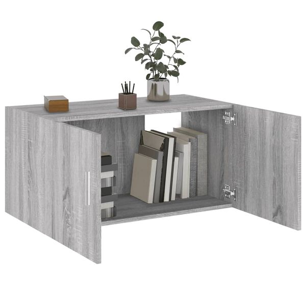 vidaXL Armario de pared madera de ingenier&iacute;a gris Sonoma 80x39x40 cm