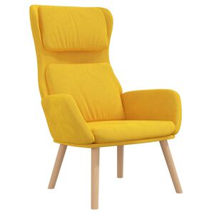 vidaXL Sill&oacute;n de relax de terciopelo amarillo mostaza