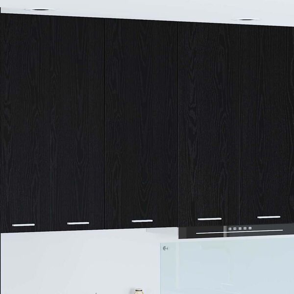 vidaXL Mueble colgante con almacenamiento Roble Negro 40 x 31 x 100 cm
