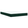 vidaXL Cama box spring con colch&oacute;n terciopelo verde oscuro 140x190 cm