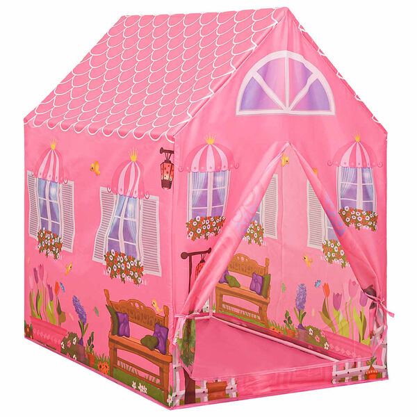 vidaXL Tienda de juegos para niños con 250 bolas rosa 69x94x104 cm