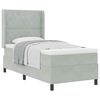 vidaXL Cama tipo Box Spring Gris Claro 100 x 200 cm Terciopelo