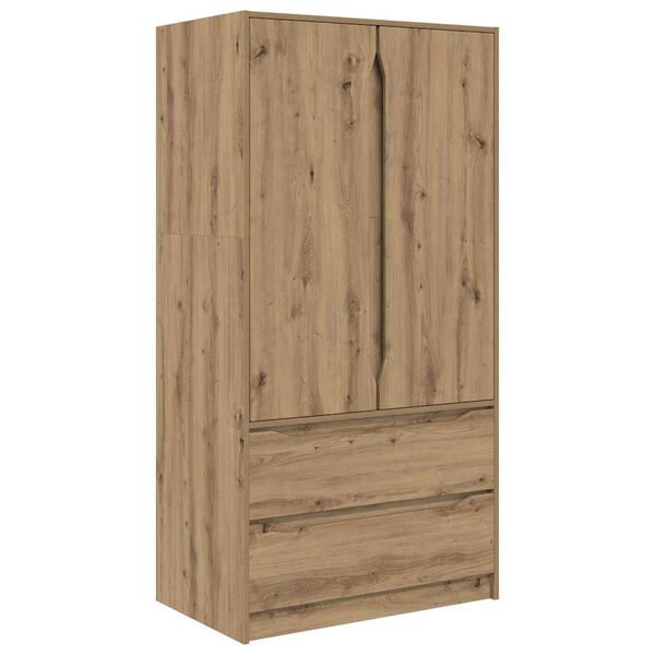 vidaXL Gabinete de Ba&ntilde;o con caj&oacute;n Roble artesanal 79,5 x 49 x 156 cm