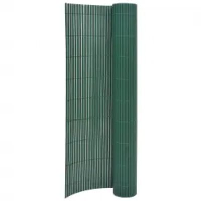 vidaXL Valla de jardín de doble cara verde 110x500 cm