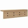 vidaXL Perchero de pared Roble artesanal 40 x 10,5 x 10,5 cm