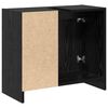 vidaXL Armario de Lavabo con puerta Roble Negro 63 x 29 x 55 cm