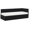 vidaXL Estructura de Cama Esquina con Colch&oacute;n 2 pcs Negro Terciopelo