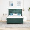 vidaXL Cama tipo Box Spring Verde oscuro 140 x 190 cm Terciopelo
