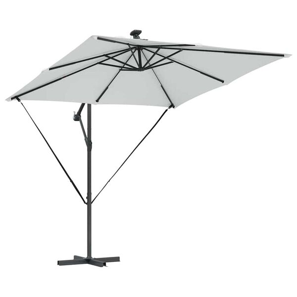 vidaXL Parasol de cantilever tipo pl&aacute;tano Arena 249 x 249 x 250 cm