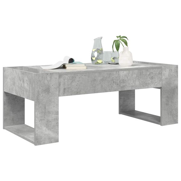 vidaXL Mesa de Caf&eacute; Gris Concreto 110 x 50 x 41 cm