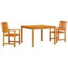 vidaXL Conjunto de Comedor de Jard&iacute;n 3 uds. Marr&oacute;n