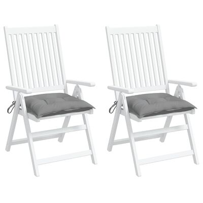 vidaXL Cojines de silla 2 unidades tela gris 40x40x7 cm