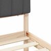 vidaXL Estructura de Cama con Cabecera Tapizada Gris oscuro