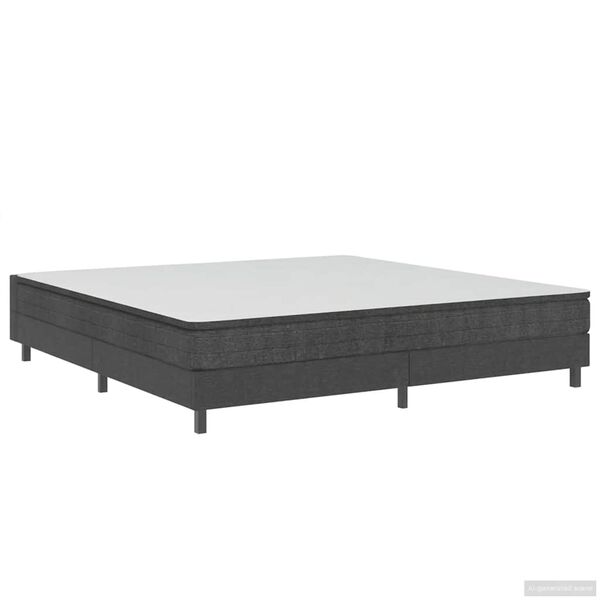 vidaXL Estructura de cama Box Spring sin colch&oacute;n tela gris 200x200 cm