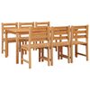 vidaXL Juego de comedor de jard&iacute;n 7 piezas madera maciza de teca