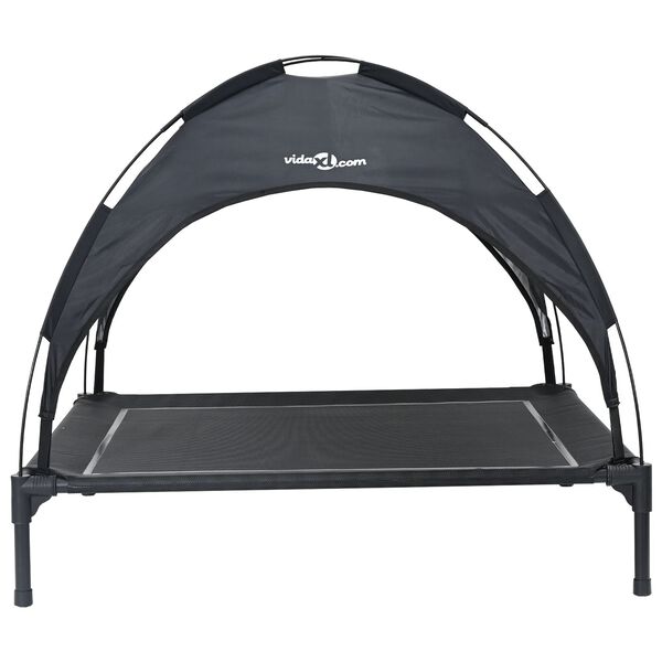 vidaXL Cama para perro Manual Negro 104 x 86 x 84,5 cm Acero